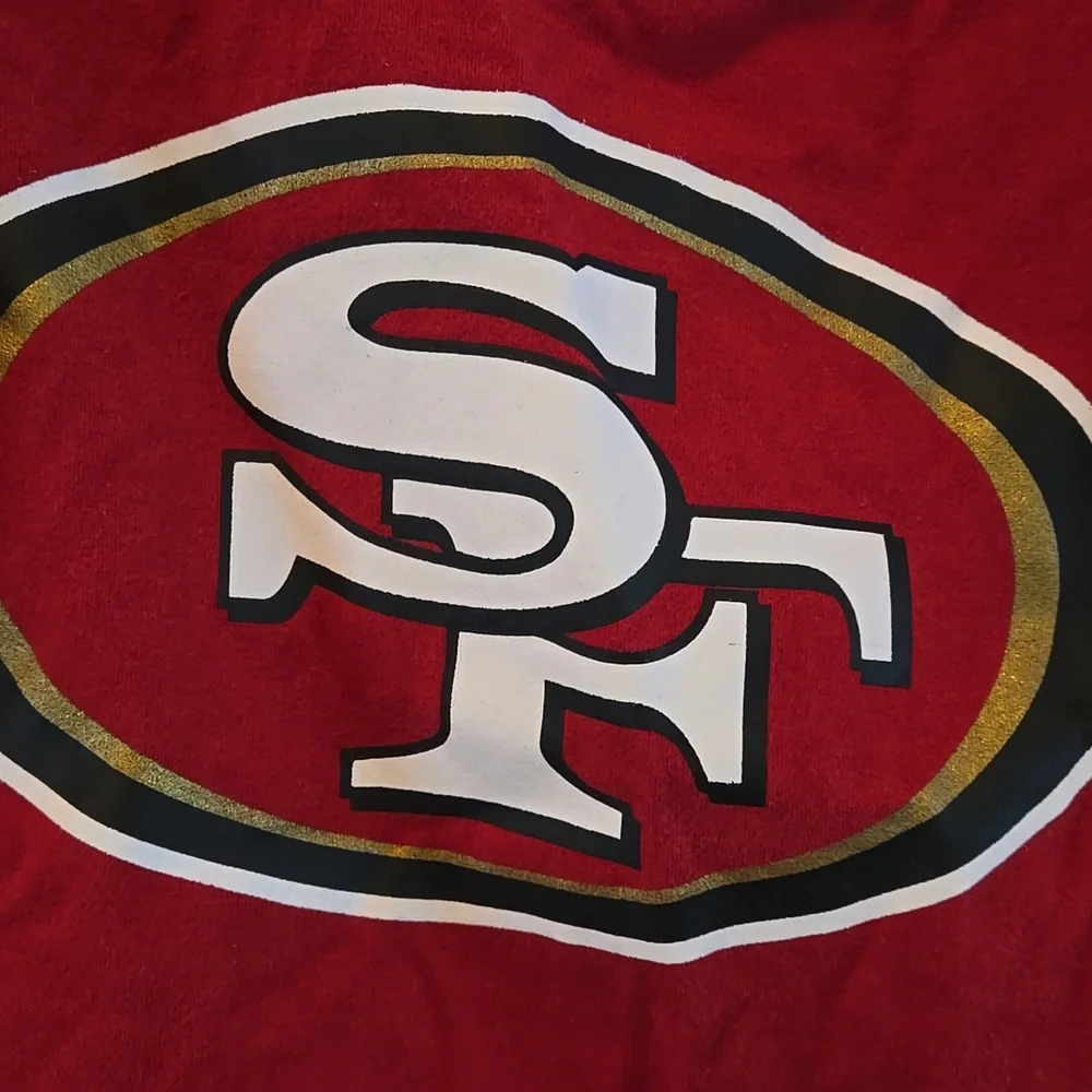 NFL Team Apparel Red Shirt SF 49ers - Picture 2 of 4